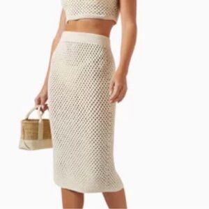 Kith Cream Crochet Skirt (skirt only!)